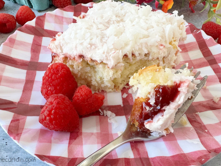 White Chocolate Raspberry Sheet Cake