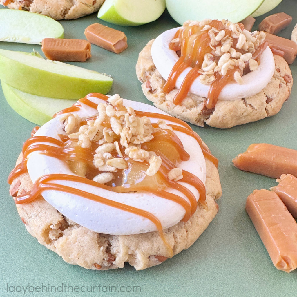 Copycat Crumbl Caramel Apple Cookies