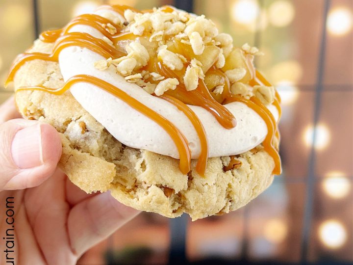 Copycat Crumbl Caramel Apple Cookies