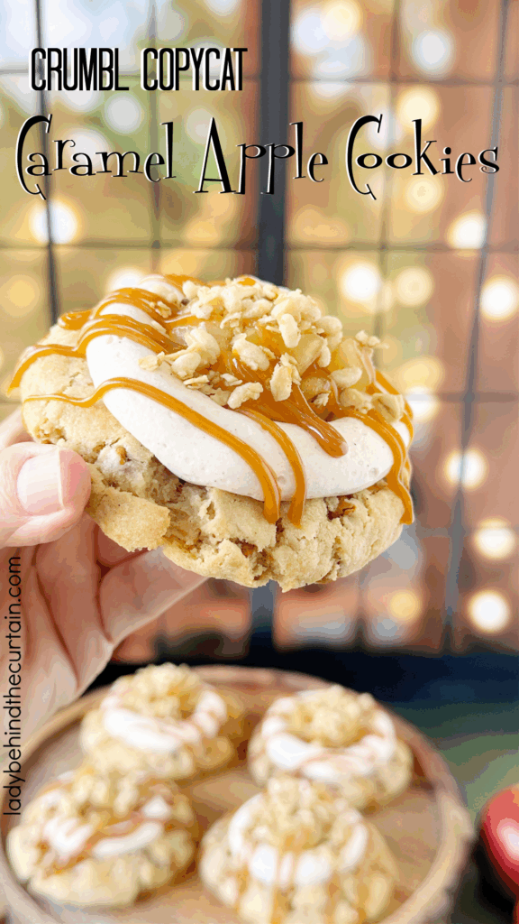 Copycat Crumbl Caramel Apple Cookies