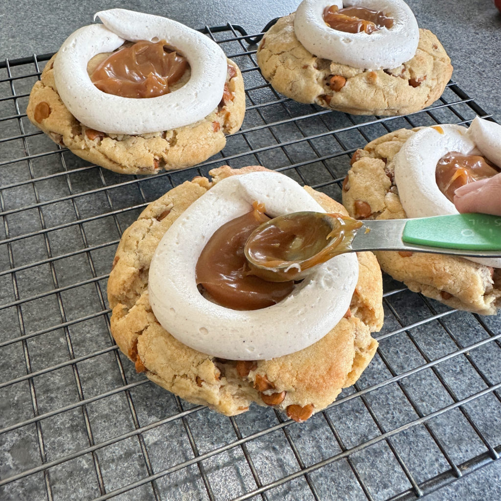 Copycat Crumbl Caramel Apple Cookies