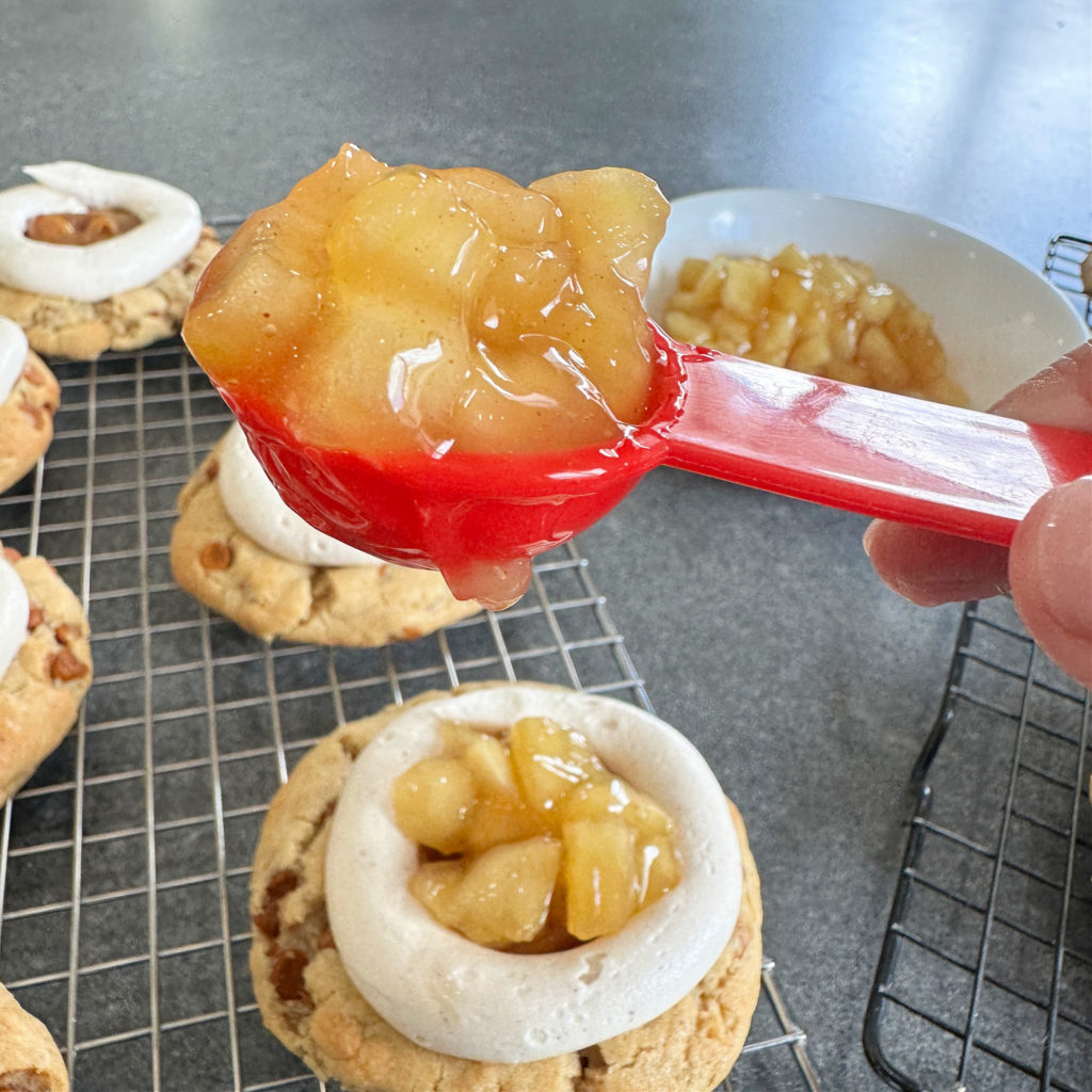 Copycat Crumbl Caramel Apple Cookies