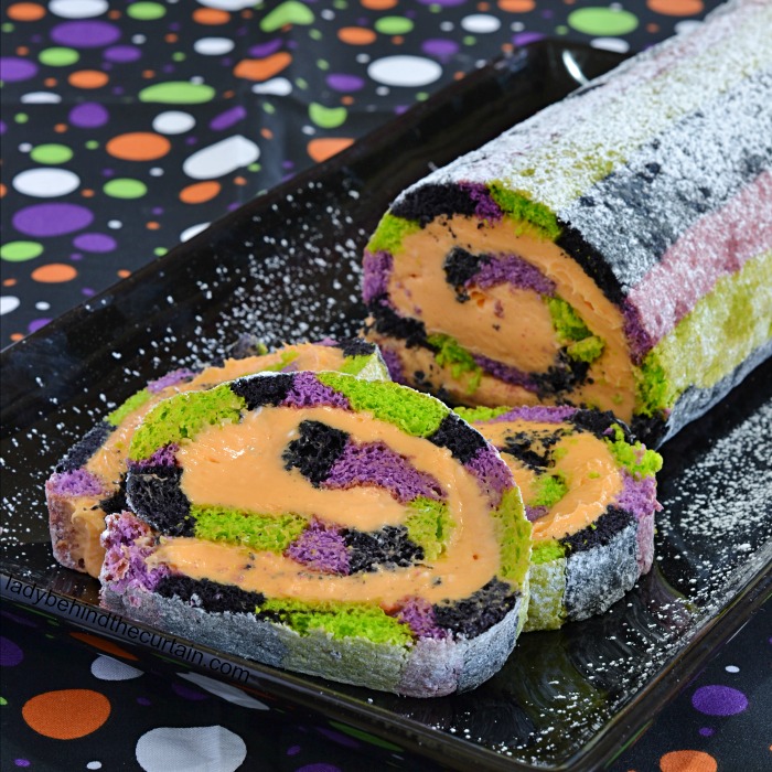 Halloween Vanilla Swiss Cake Roll