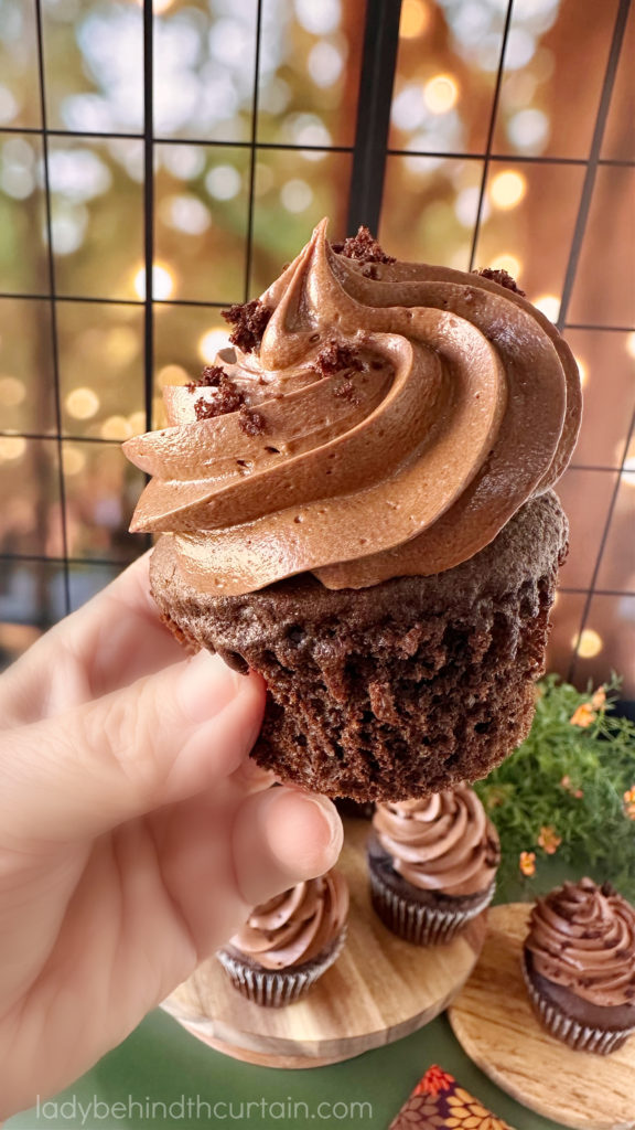 Orange Cream Filled Chocolate Cupcakes