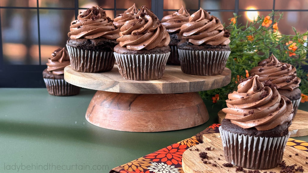 Orange Cream Filled Chocolate Cupcakes