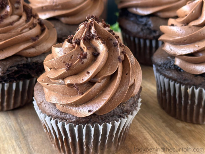 Orange Cream Filled Chocolate Cupcakes