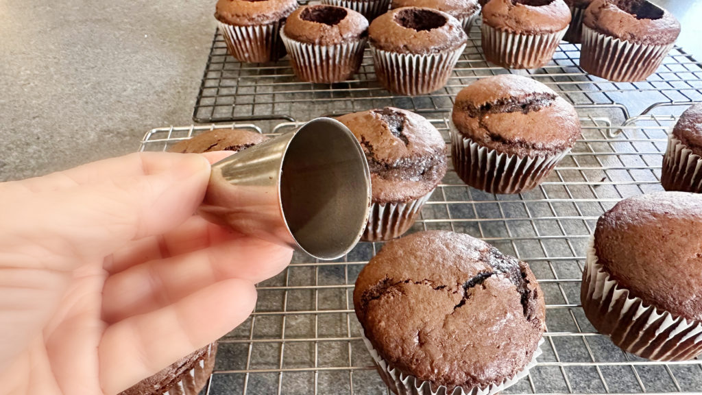 Orange Cream Filled Chocolate Cupcakes