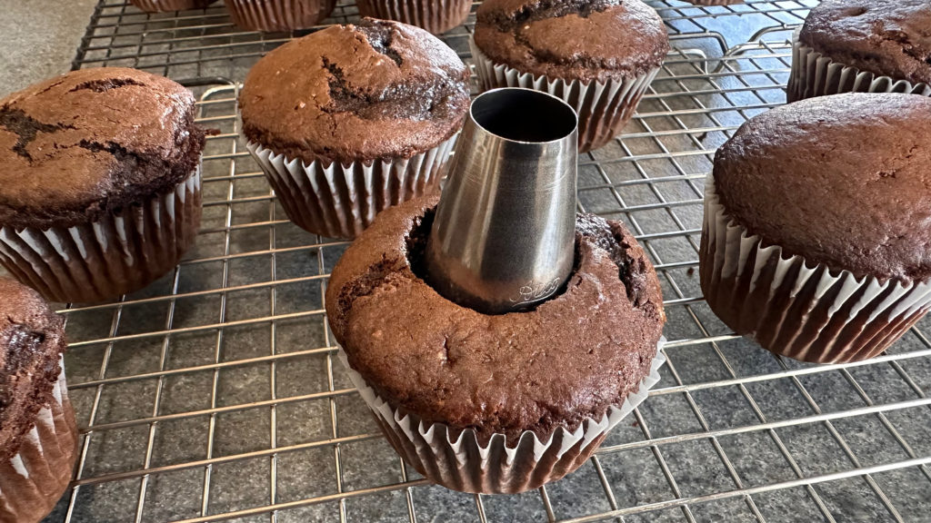 Orange Cream Filled Chocolate Cupcakes
