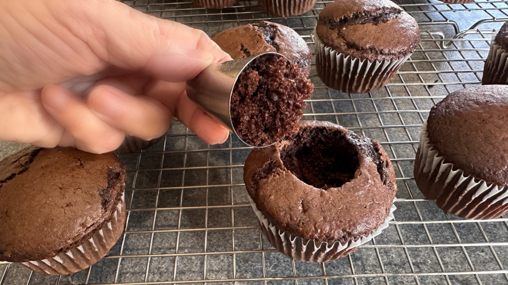 Orange Cream Filled Chocolate Cupcakes