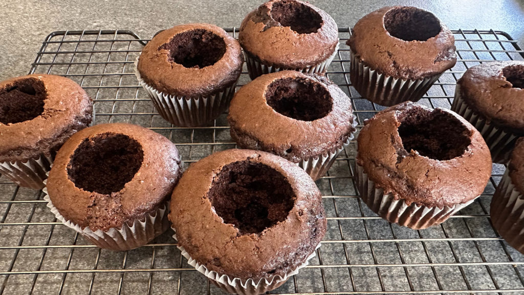 Orange Cream Filled Chocolate Cupcakes