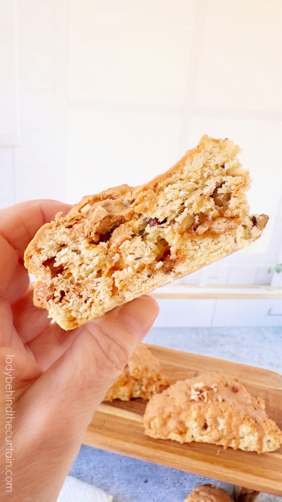 Brown Butter Scones with Caramelized White Chocolate Chunks