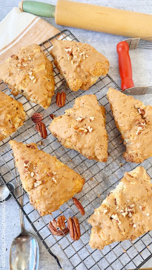 Brown Butter Scones with Caramelized White Chocolate Chunks
