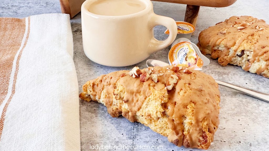 Brown Butter Scones with Caramelized White Chocolate Chunks