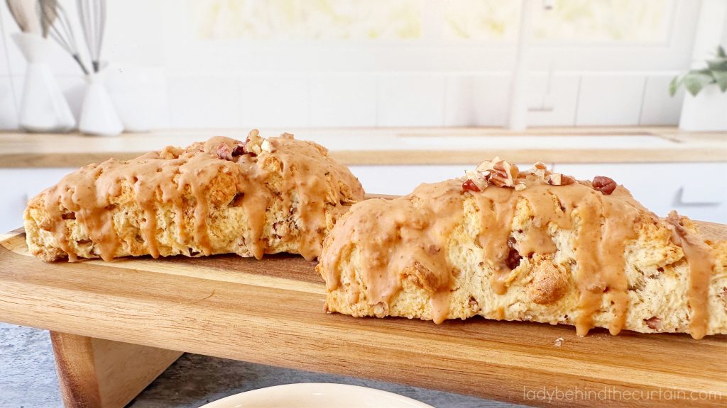 Brown Butter Scones with Caramelized White Chocolate Chunks