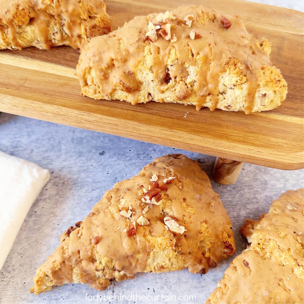 Brown Butter Scones with Caramelized White Chocolate Chunks