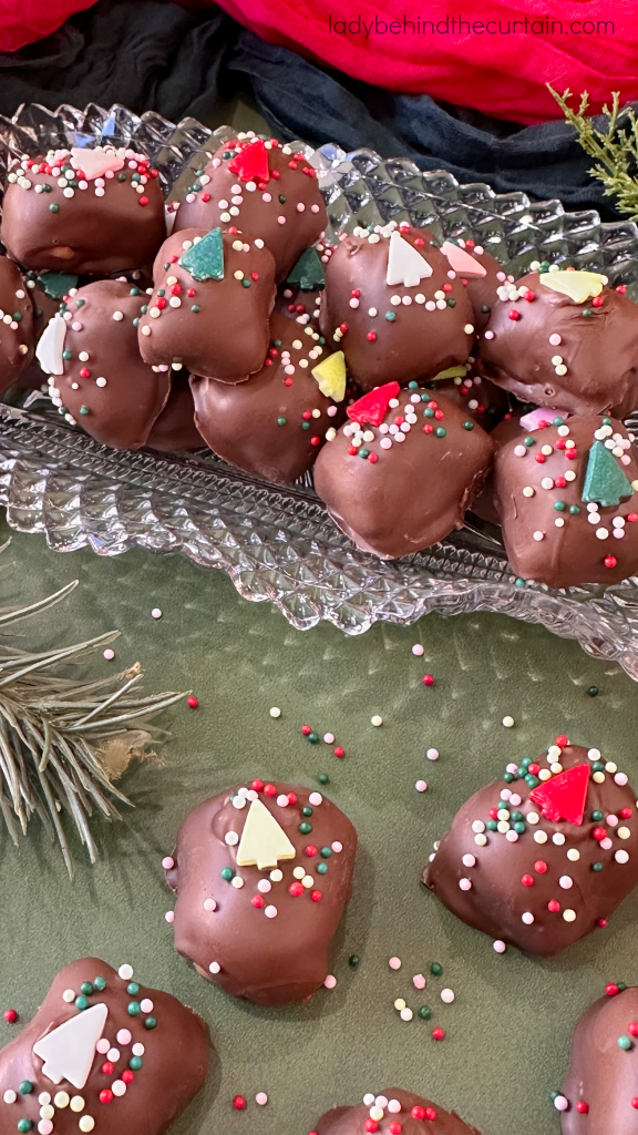 Peanut Butter Pretzel Caramel Candy Bar Bites Dipped in Milk Chocolate