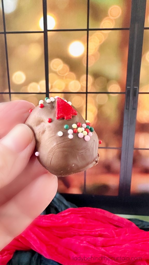 Peanut Butter Pretzel Caramel Candy Bar Bites Dipped in Milk Chocolate