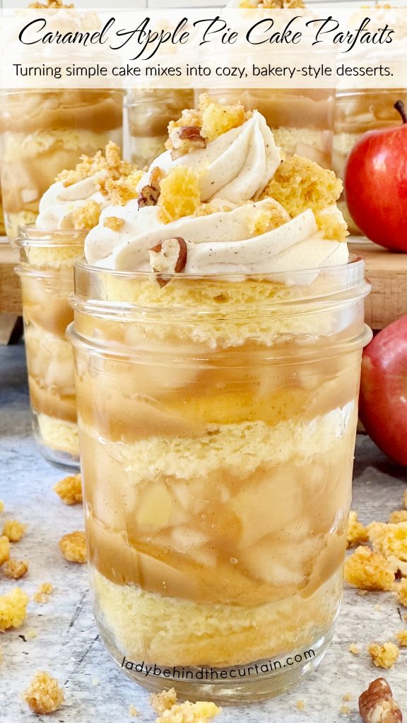 Caramel Apple Pie Cake Parfaits