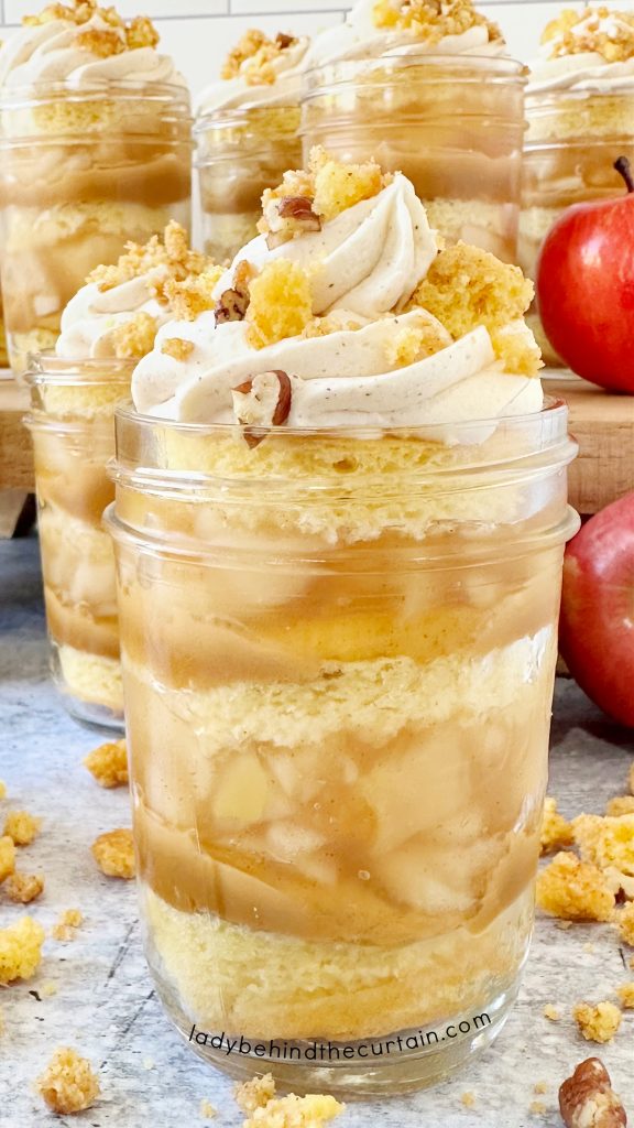 Caramel Apple Pie Cake Parfaits