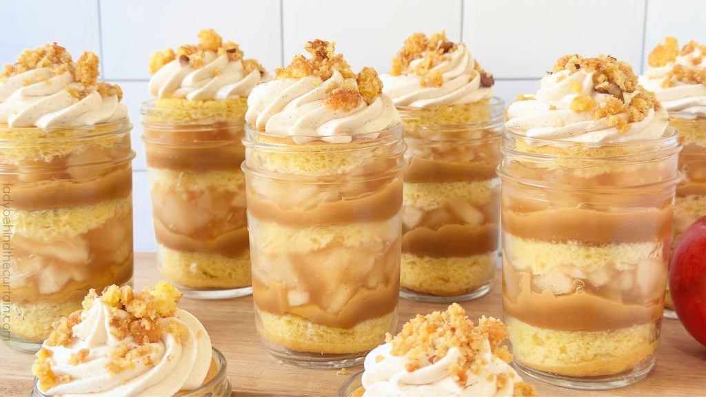 Caramel Apple Pie Cake Parfaits