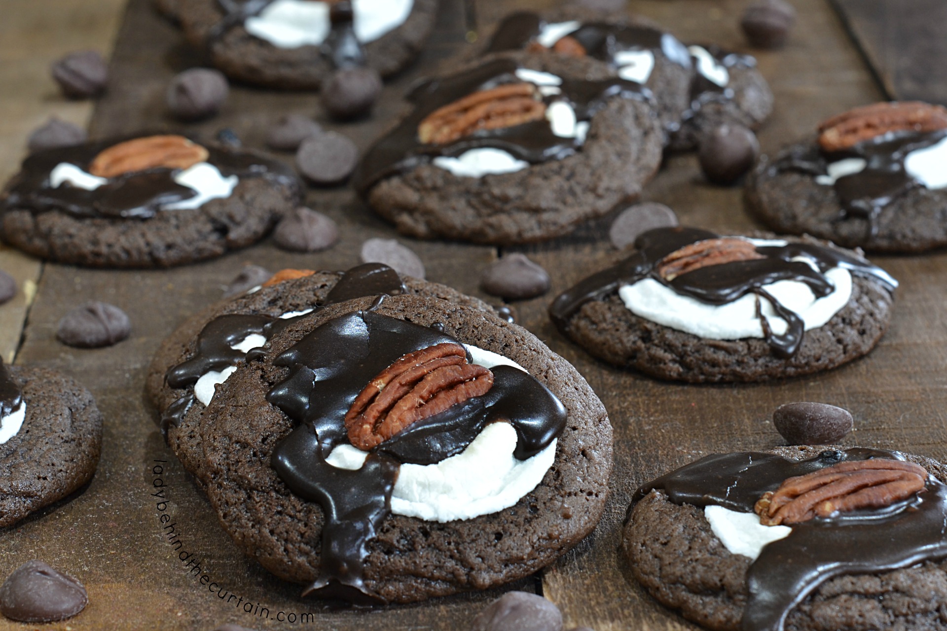 Dark Chocolate Marshmallow Cookies