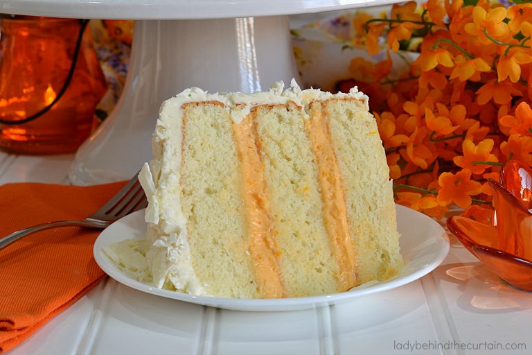 White Chocolate Orange Cream Filled Cake