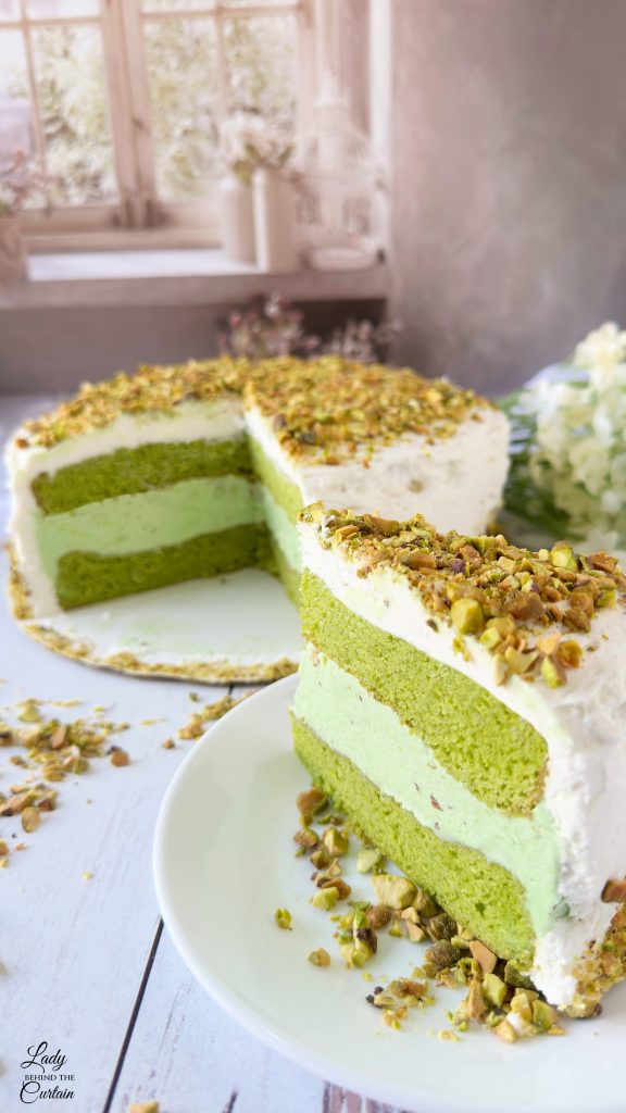 Homemade Pistachio Ice Cream Cake