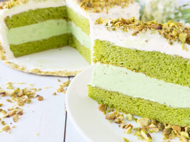 Homemade Pistachio Ice Cream Cake