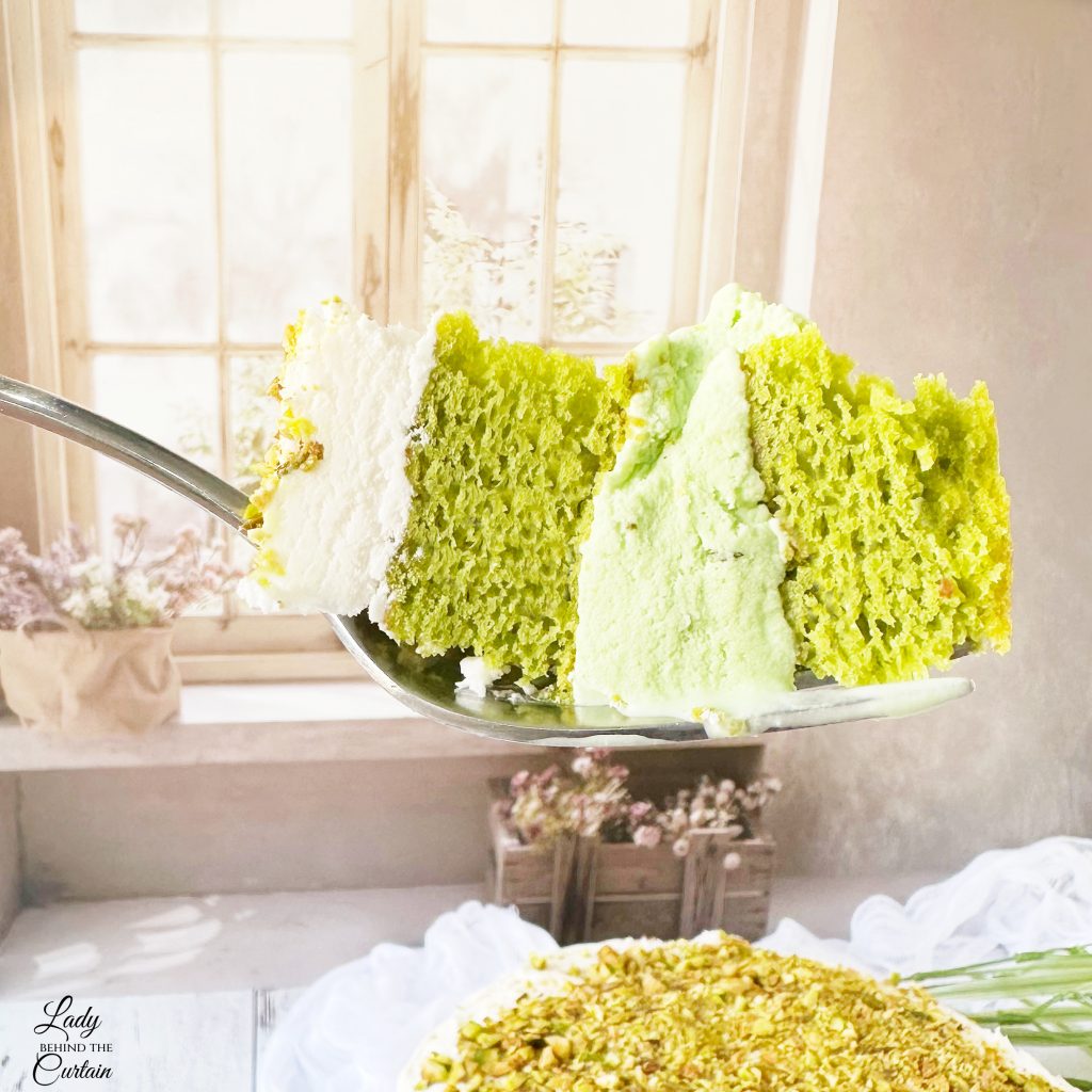 Homemade Pistachio Ice Cream Cake