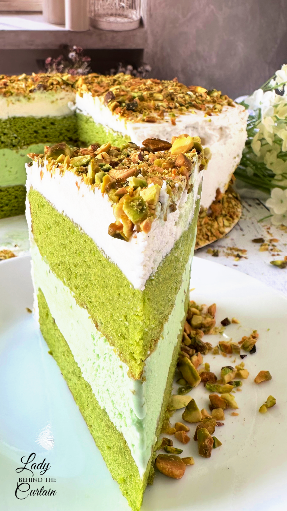 Homemade Pistachio Ice Cream Cake 