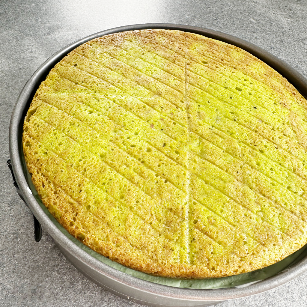Homemade Pistachio Ice Cream Cake