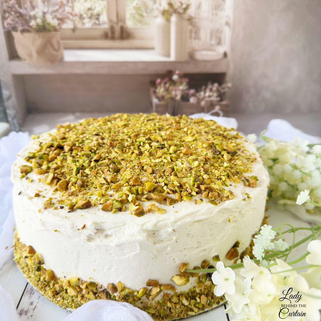 Homemade Pistachio Ice Cream Cake