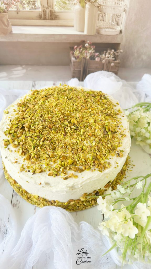 Homemade Pistachio Ice Cream Cake
