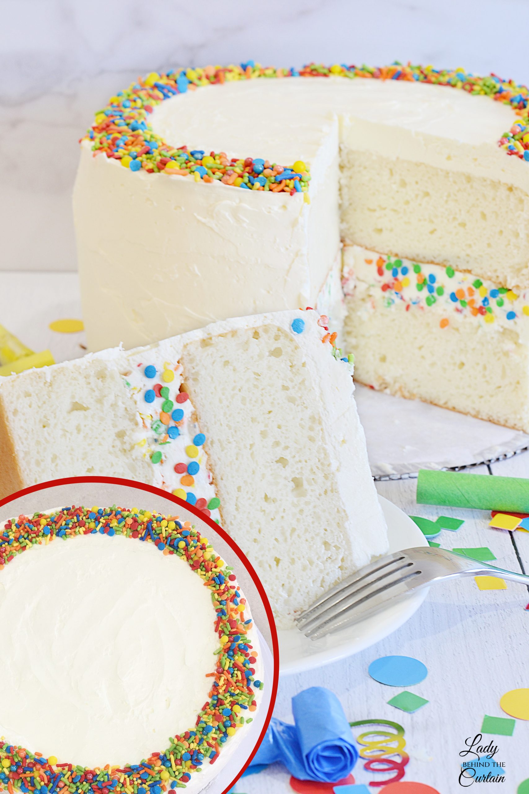 How to Create a Perfect Sprinkle Border with a Clean Center on a Frosted Cake