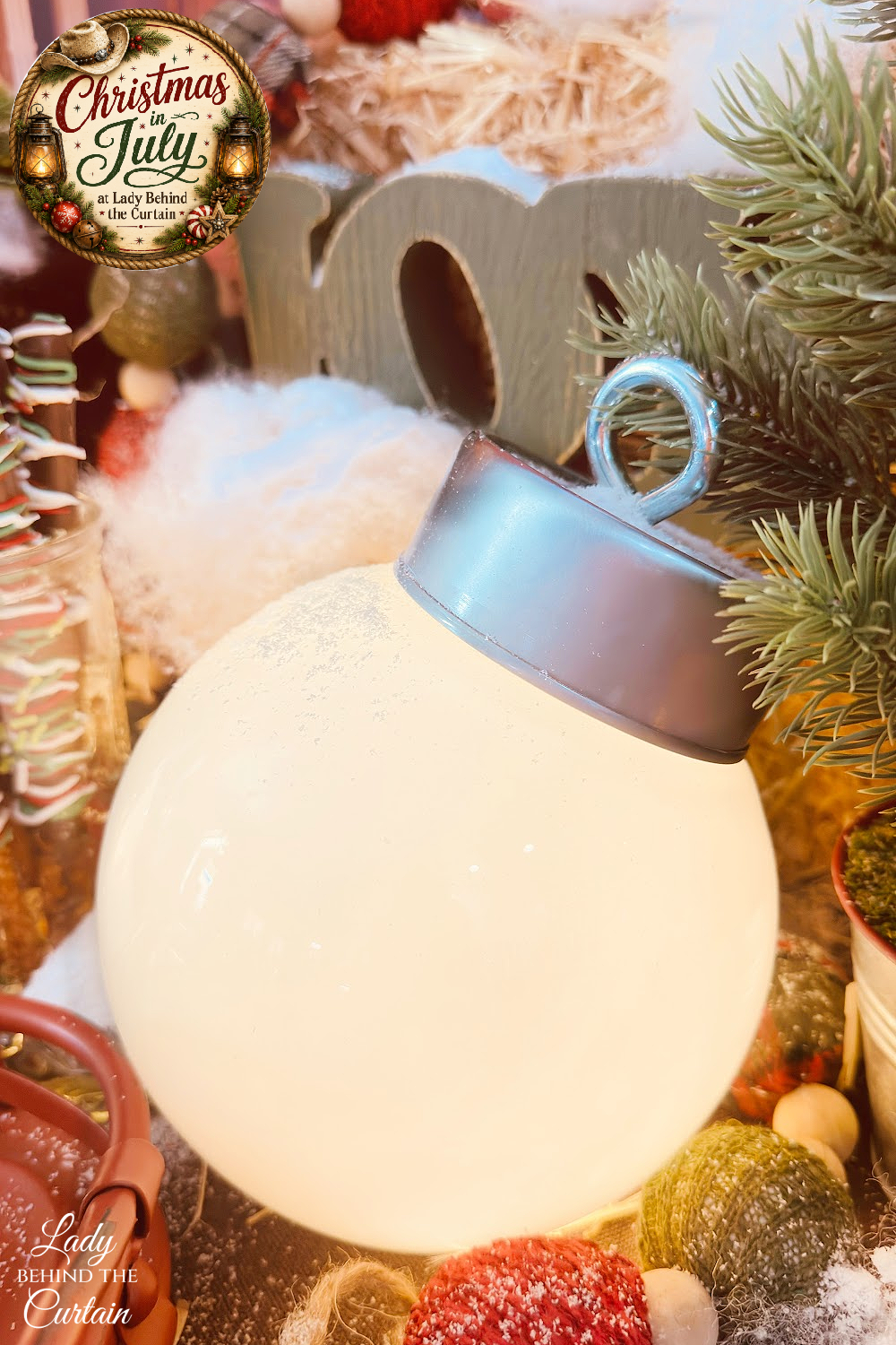 DIY Giant Glowing Christmas Ornament