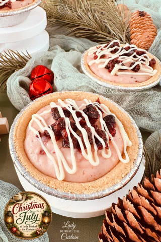 Mini Cranberry Bliss No-Bake Cheesecakes