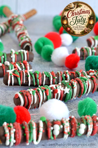 Dark Chocolate Christmas Decorated Pretzels