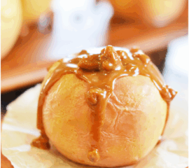 Image for Baked Apples with Cheesecake Filling and Caramel Pecan Topping