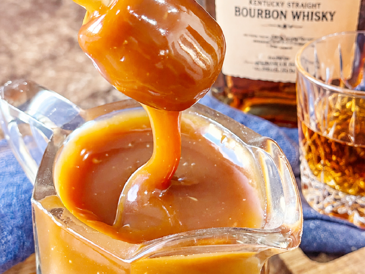 Homemade Bourbon Caramel Sauce