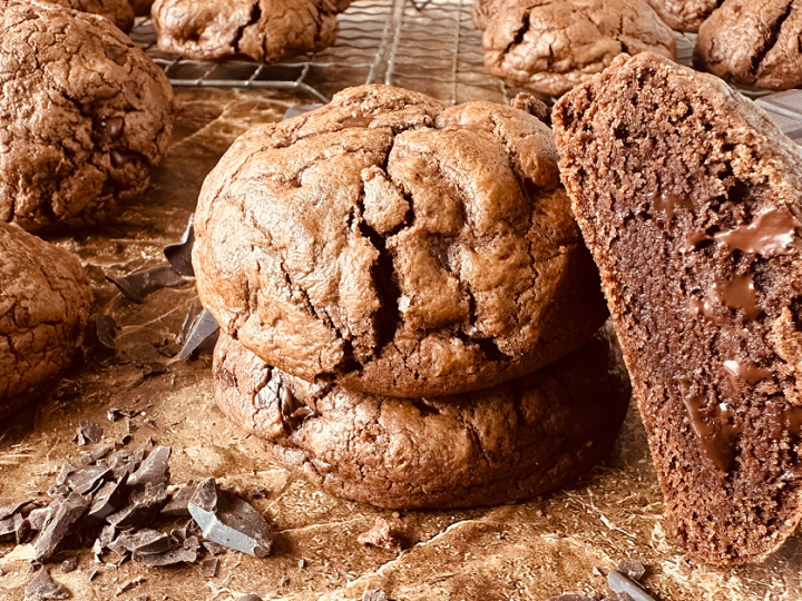 Bakery-Size Double Chocolate Chip Cookies