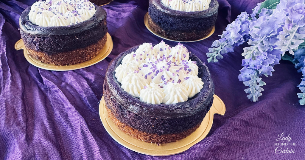 Mini Ube Cheesecakes
