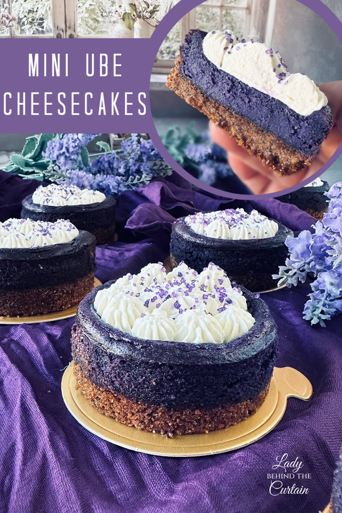 Mini Ube Cheesecakes