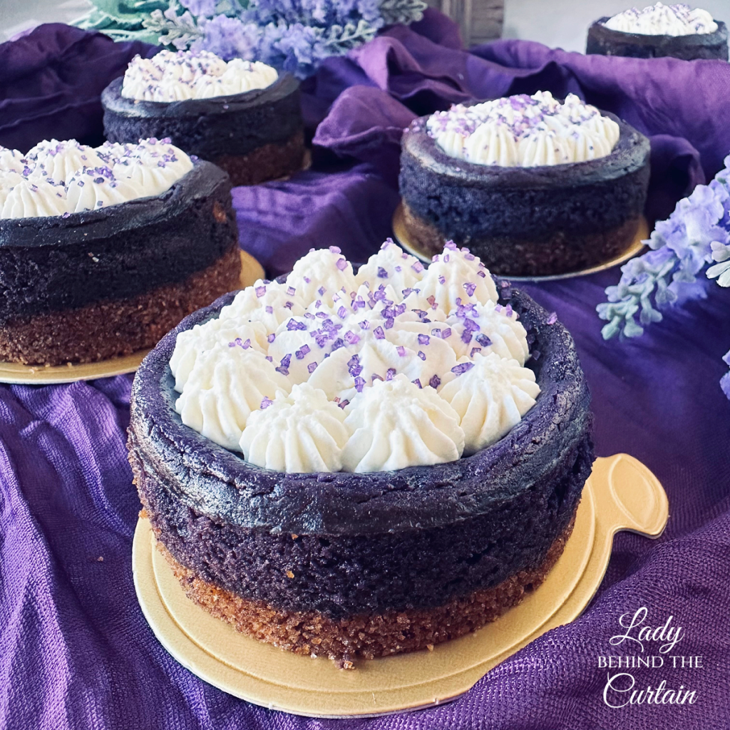 Mini Ube Cheesecakes