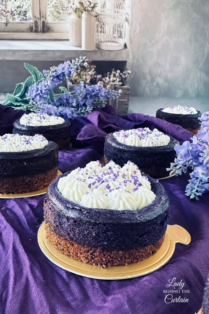 Mini Ube Cheesecakes