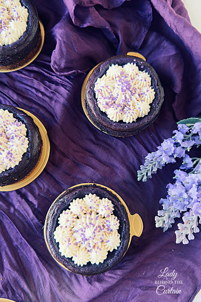 Mini Ube Cheesecakes