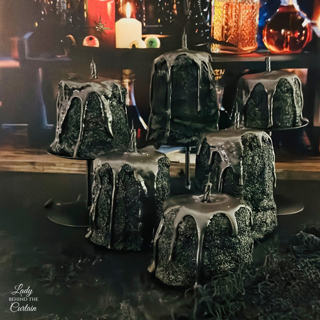 Black Cocoa Raspberry Candle Cakes