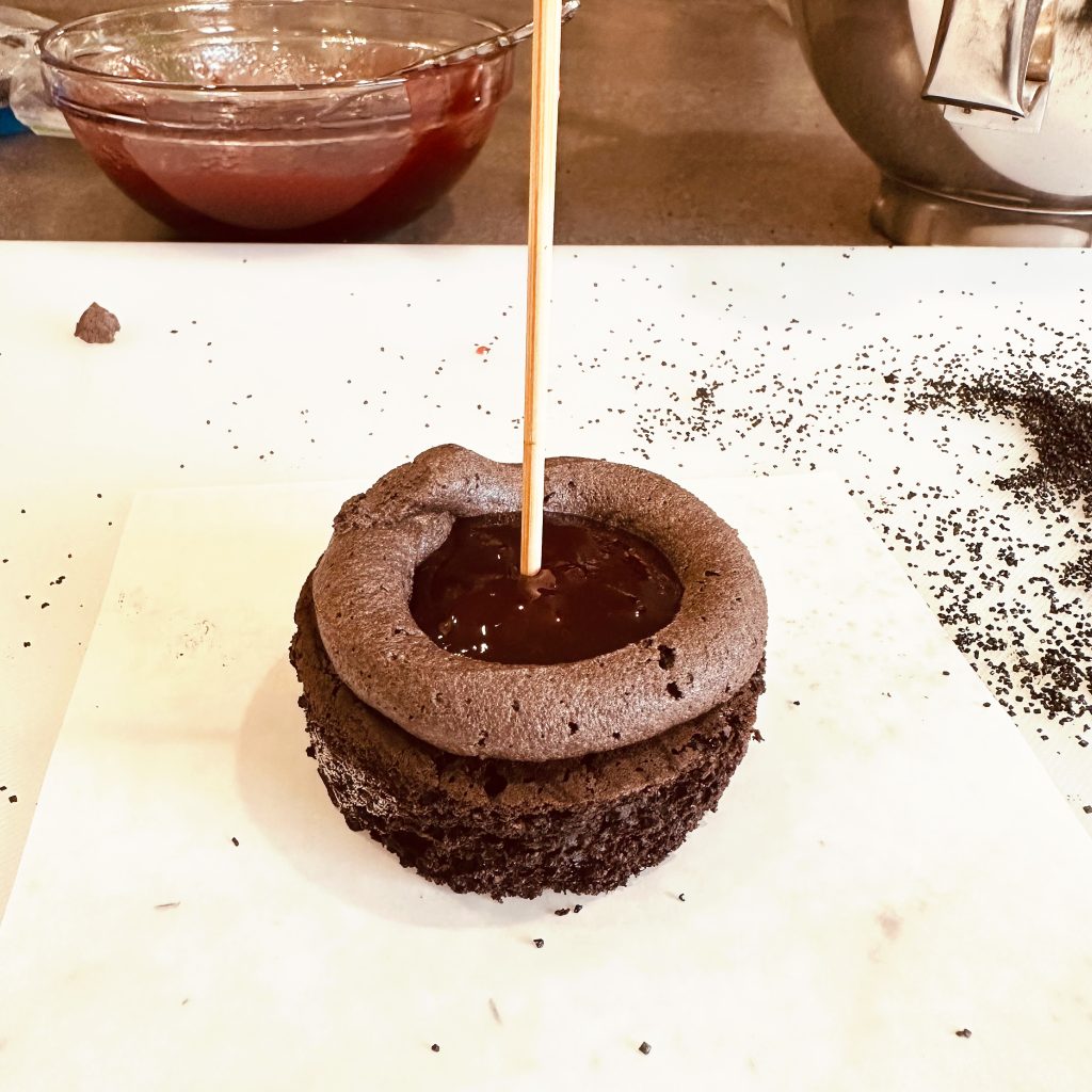 Black Cocoa Raspberry Candle Cakes