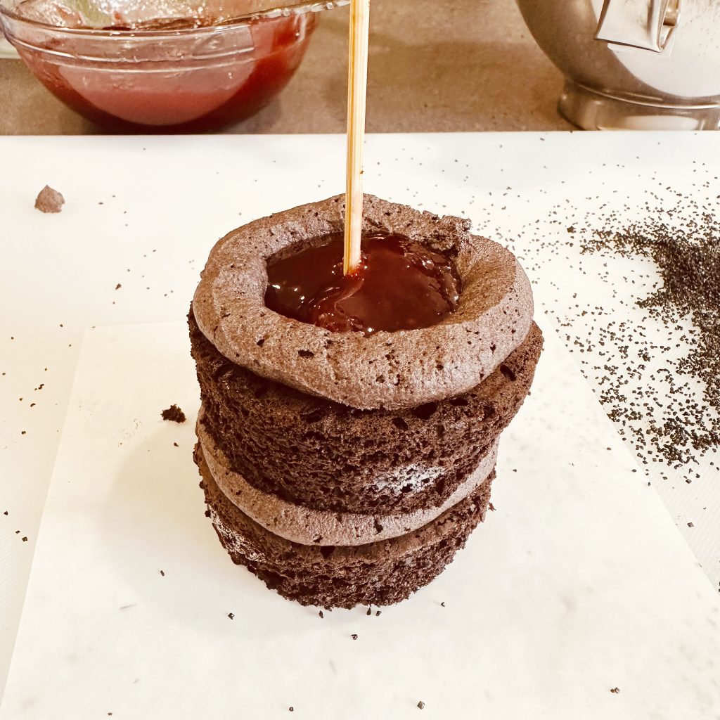 Black Cocoa Raspberry Candle Cakes