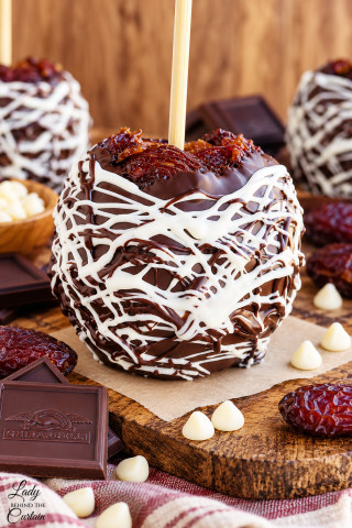 Chocolate-Covered Date Caramel Apples